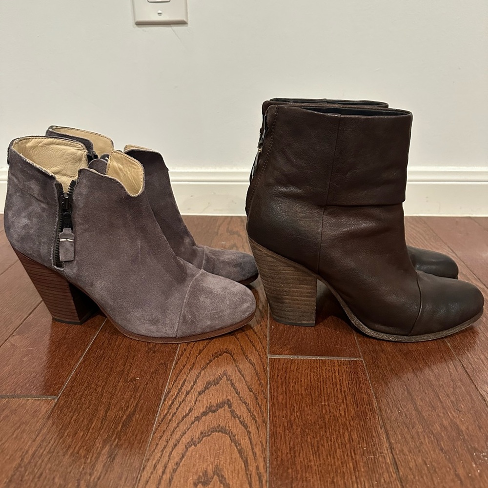 Rag & Bone Dark brown Newbury and Margot suede boots